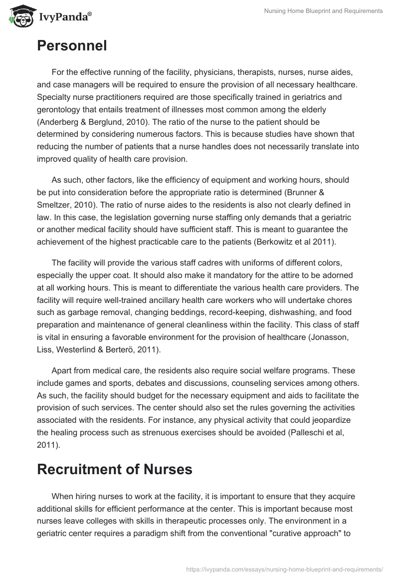 Nursing Home Blueprint and Requirements. Page 4