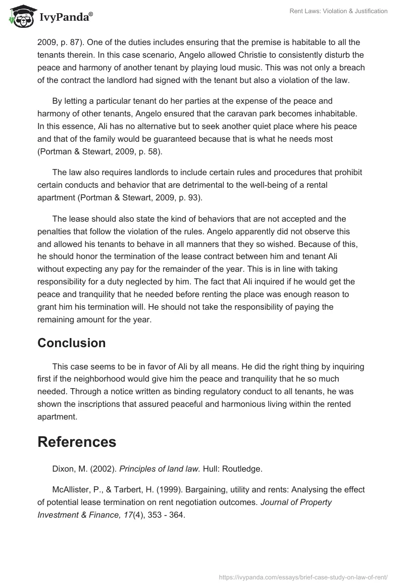 Rent Laws: Violation & Justification. Page 4
