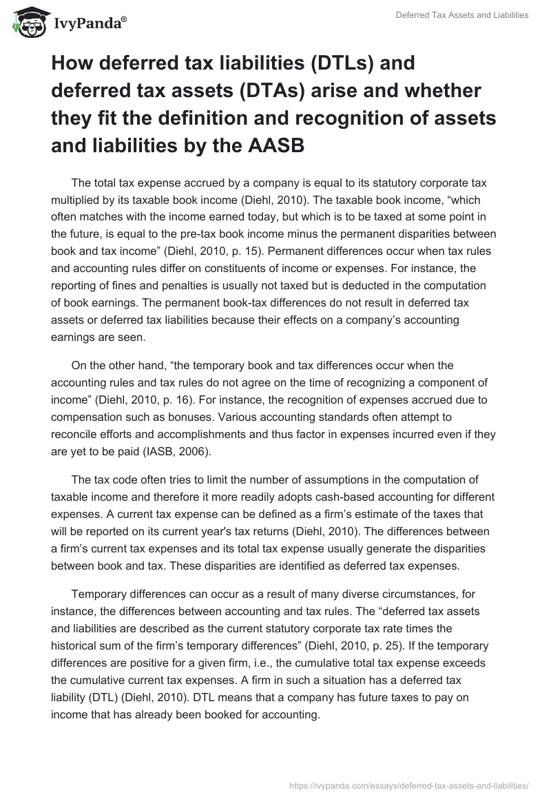 Deferred Tax Assets and Liabilities. Page 2