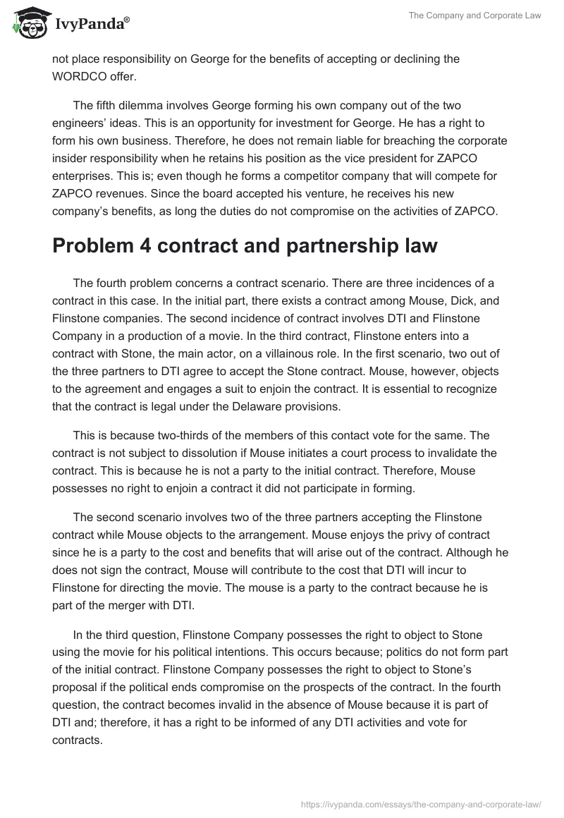 The Company and Corporate Law. Page 4