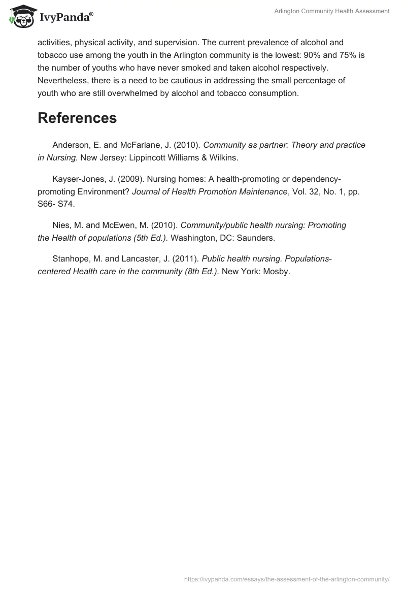 Arlington Community Health Assessment. Page 3