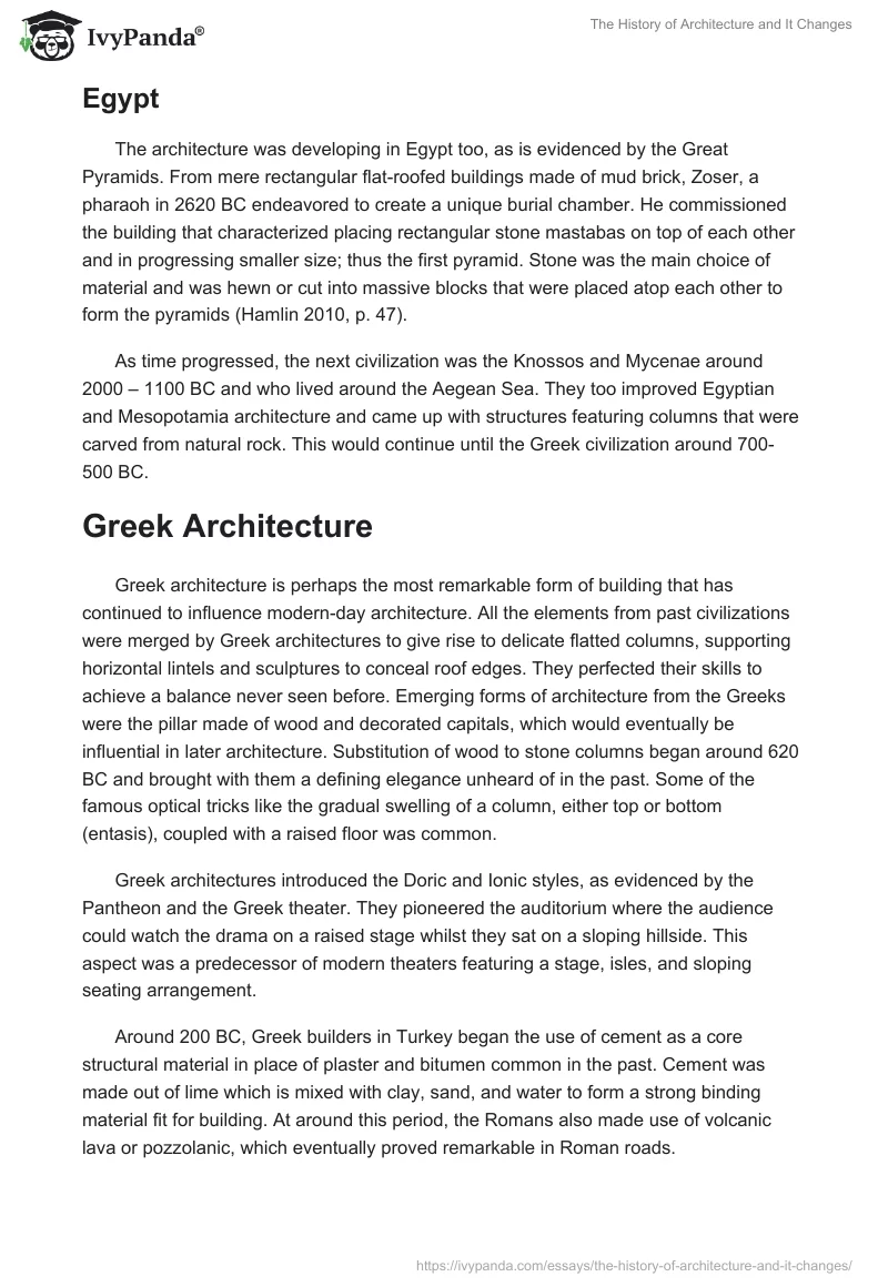 The History of Architecture and It Changes. Page 4