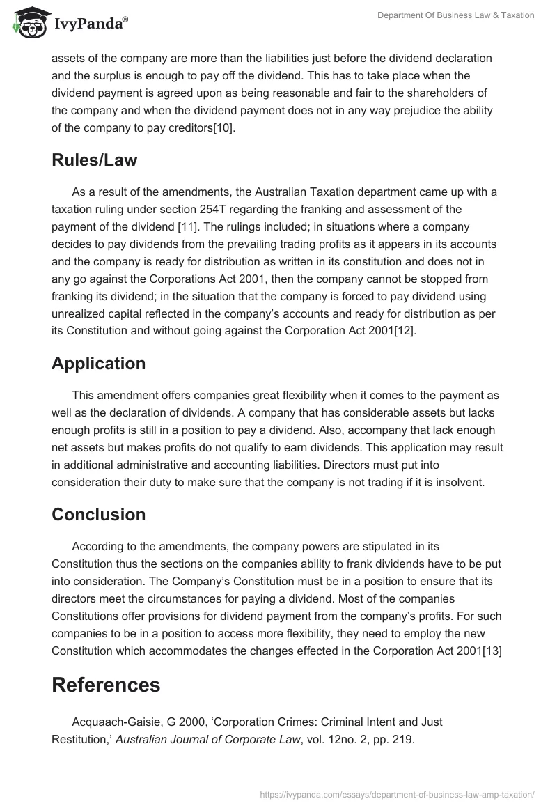 Department Of Business Law & Taxation. Page 5