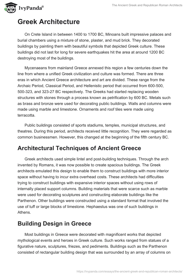 The Ancient Greek and Republican Roman Architects. Page 3