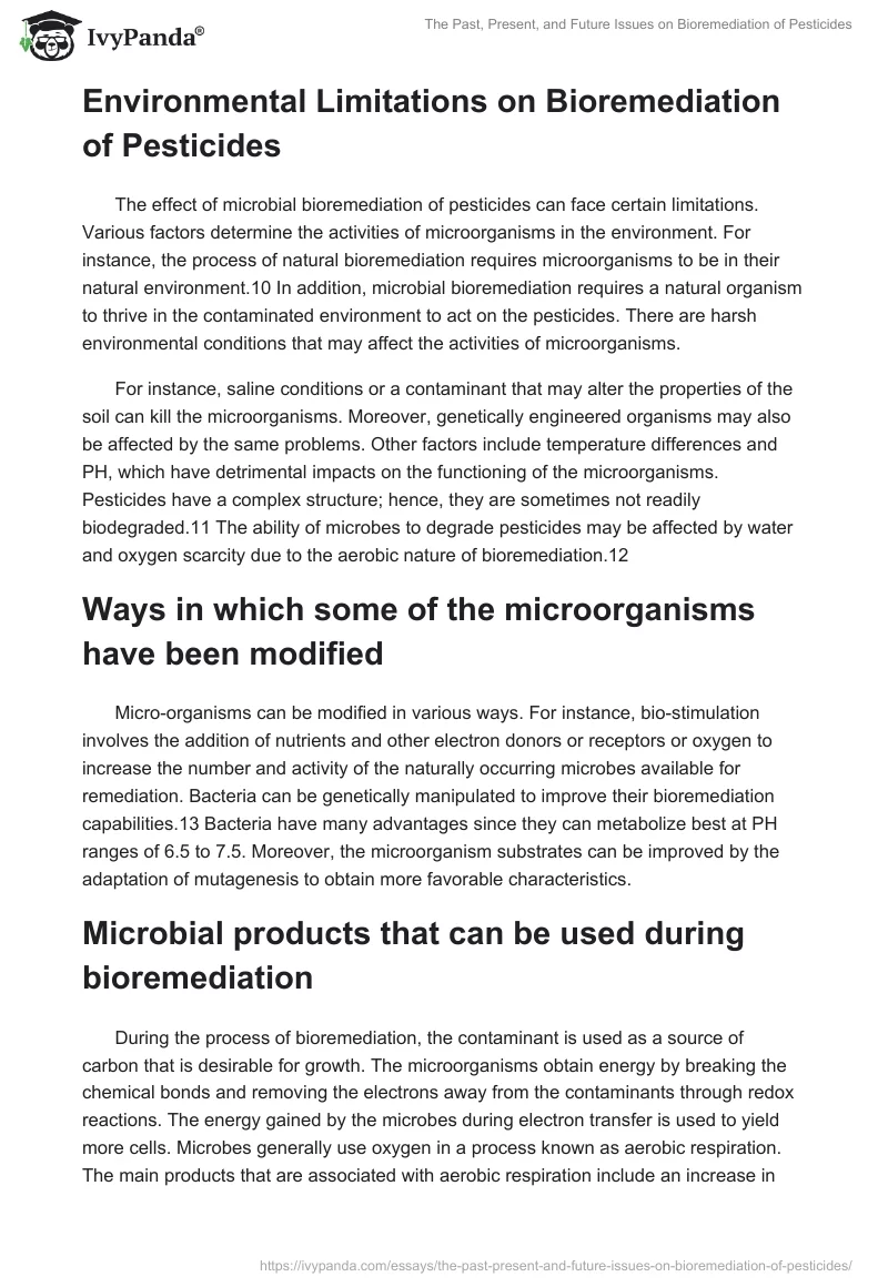 The Past, Present, and Future Issues on Bioremediation of Pesticides. Page 4