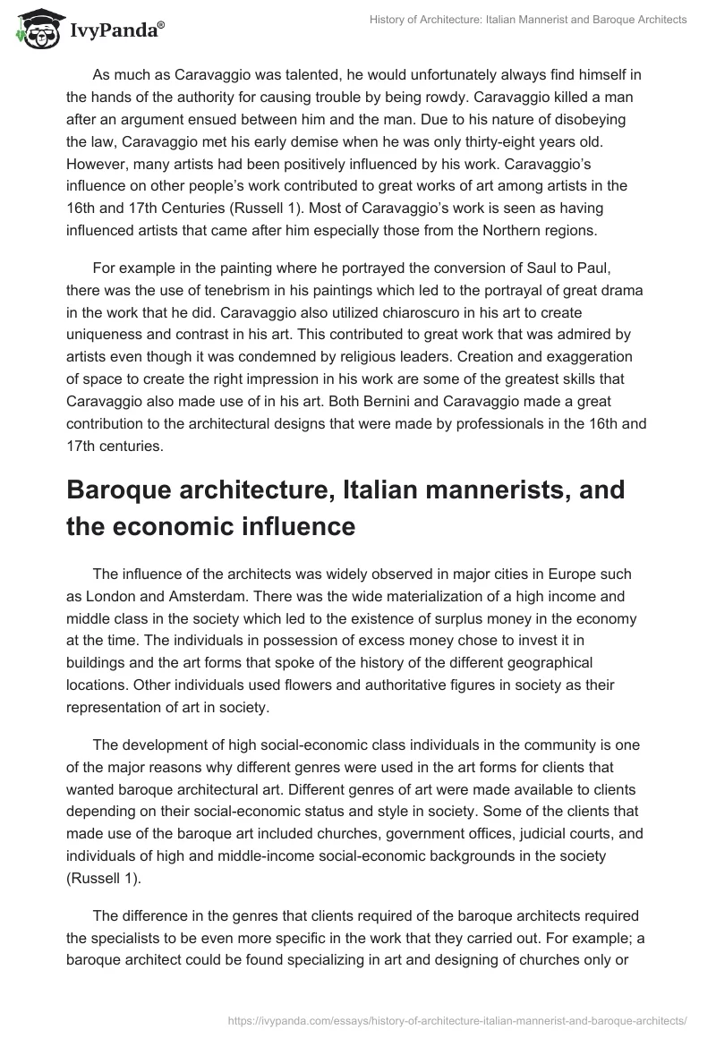 History of Architecture: Italian Mannerist and Baroque Architects. Page 4