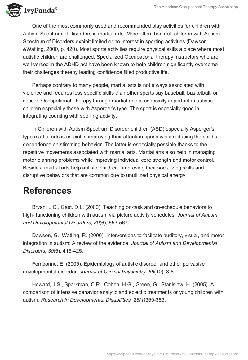 The American Occupational Therapy Association. Page 2
