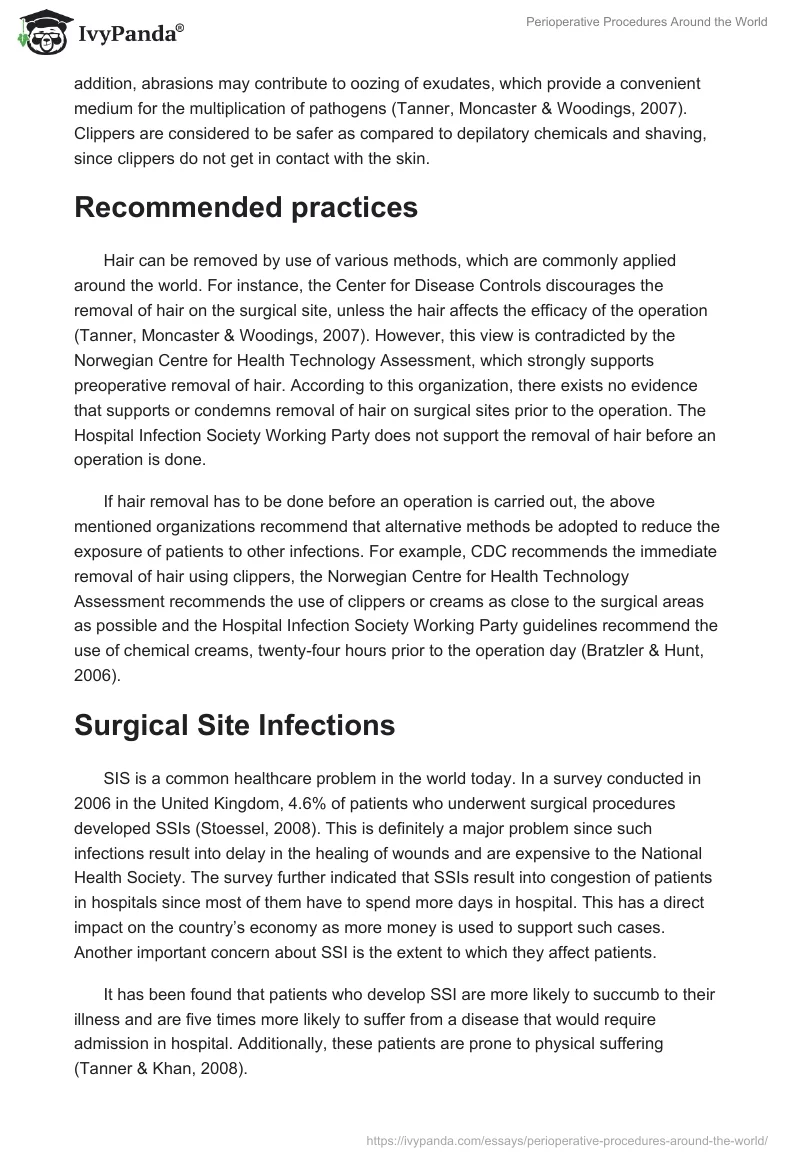 Perioperative Procedures Around the World. Page 4
