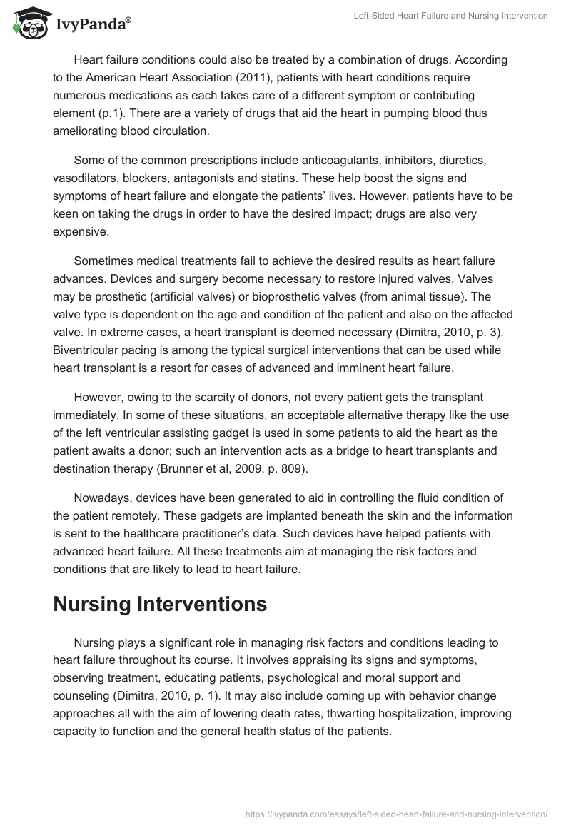 Left-Sided Heart Failure and Nursing Intervention. Page 3