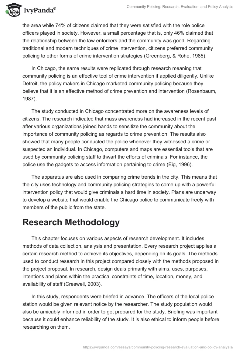 Community Policing: Research, Evaluation, and Policy Analysis. Page 3