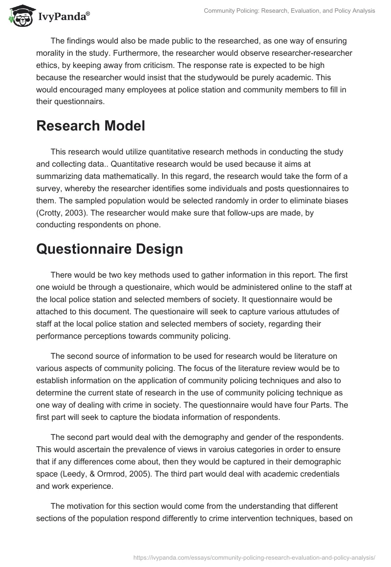 Community Policing: Research, Evaluation, and Policy Analysis. Page 4