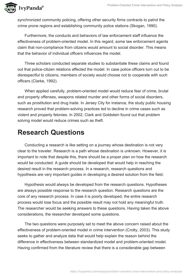 Problem-Oriented Crime Intervention and Policy Analysis. Page 4