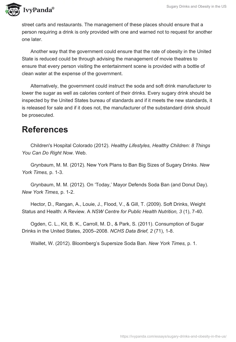 Sugary Drinks and Obesity in the US. Page 4
