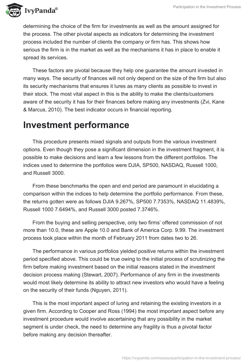 Participation in the Investment Process. Page 2