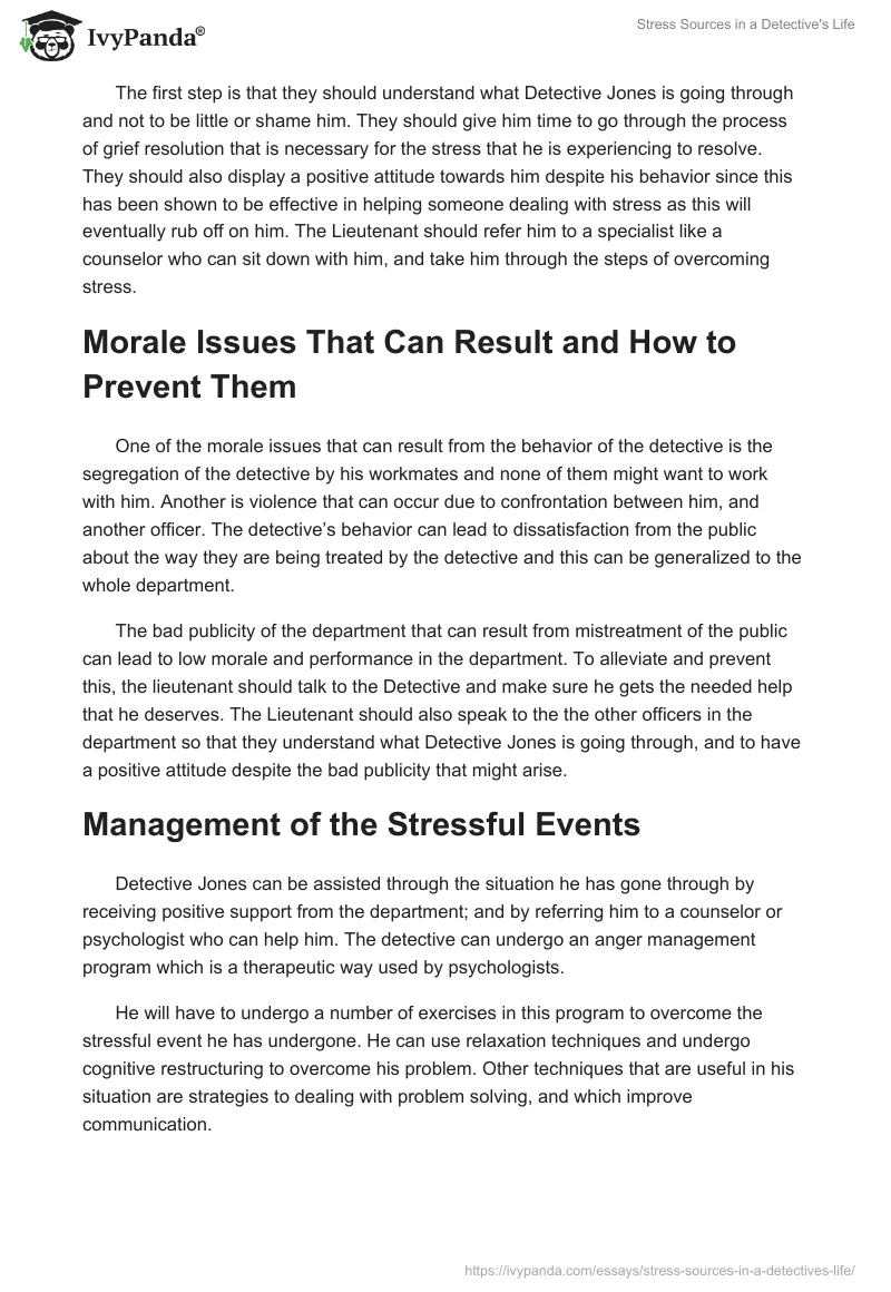 Stress Sources in a Detective's Life. Page 2