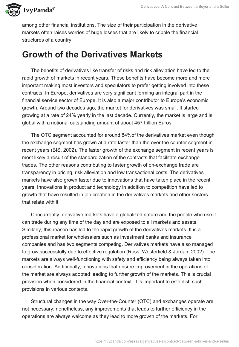 Derivatives: A Contract Between a Buyer and a Seller. Page 3