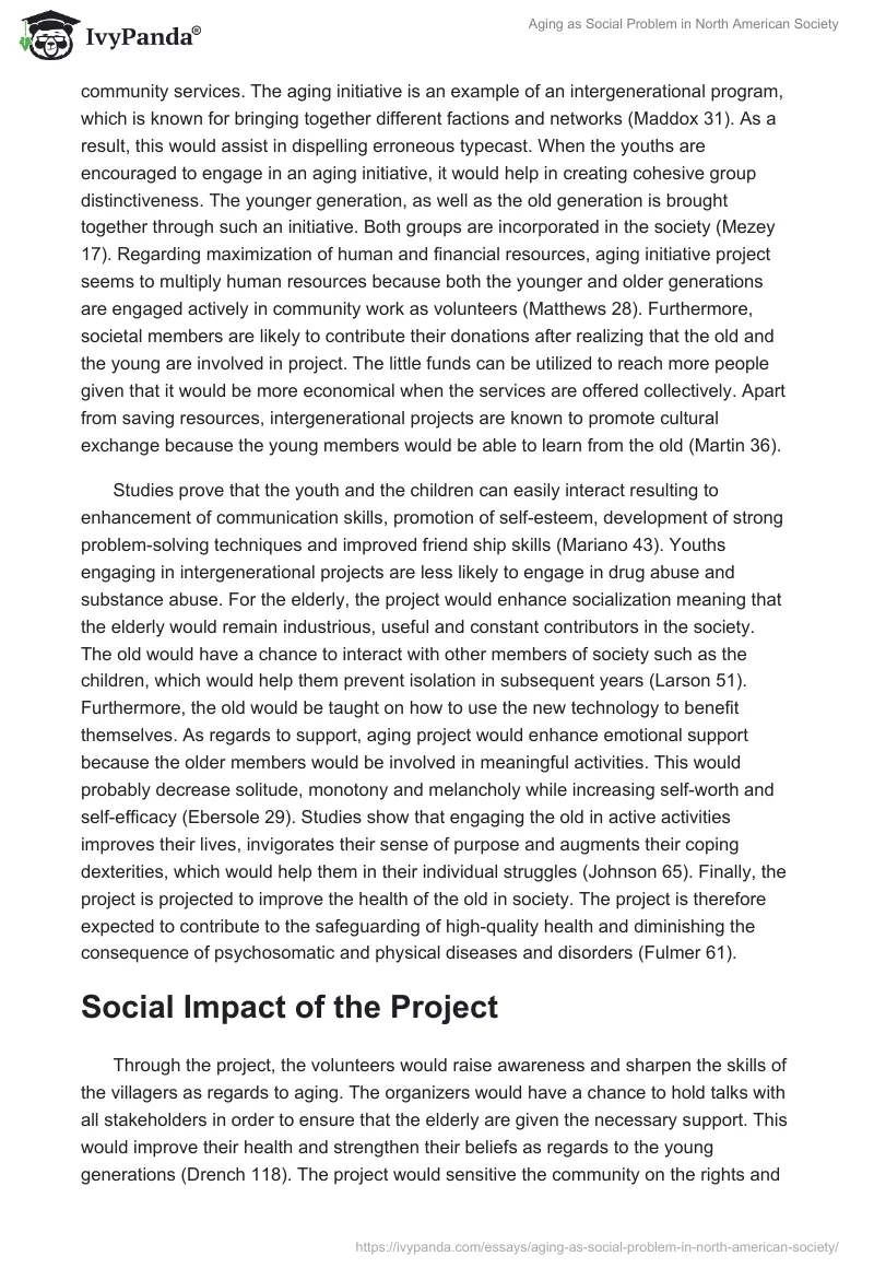 Aging as Social Problem in North American Society. Page 2