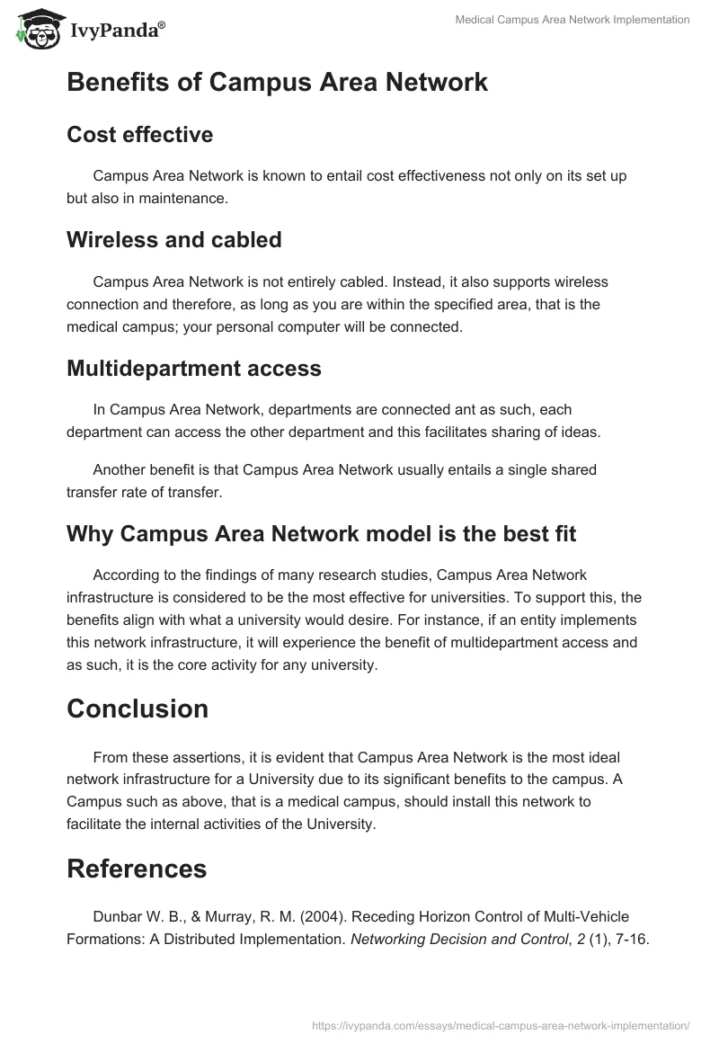 Medical Campus Area Network Implementation. Page 5