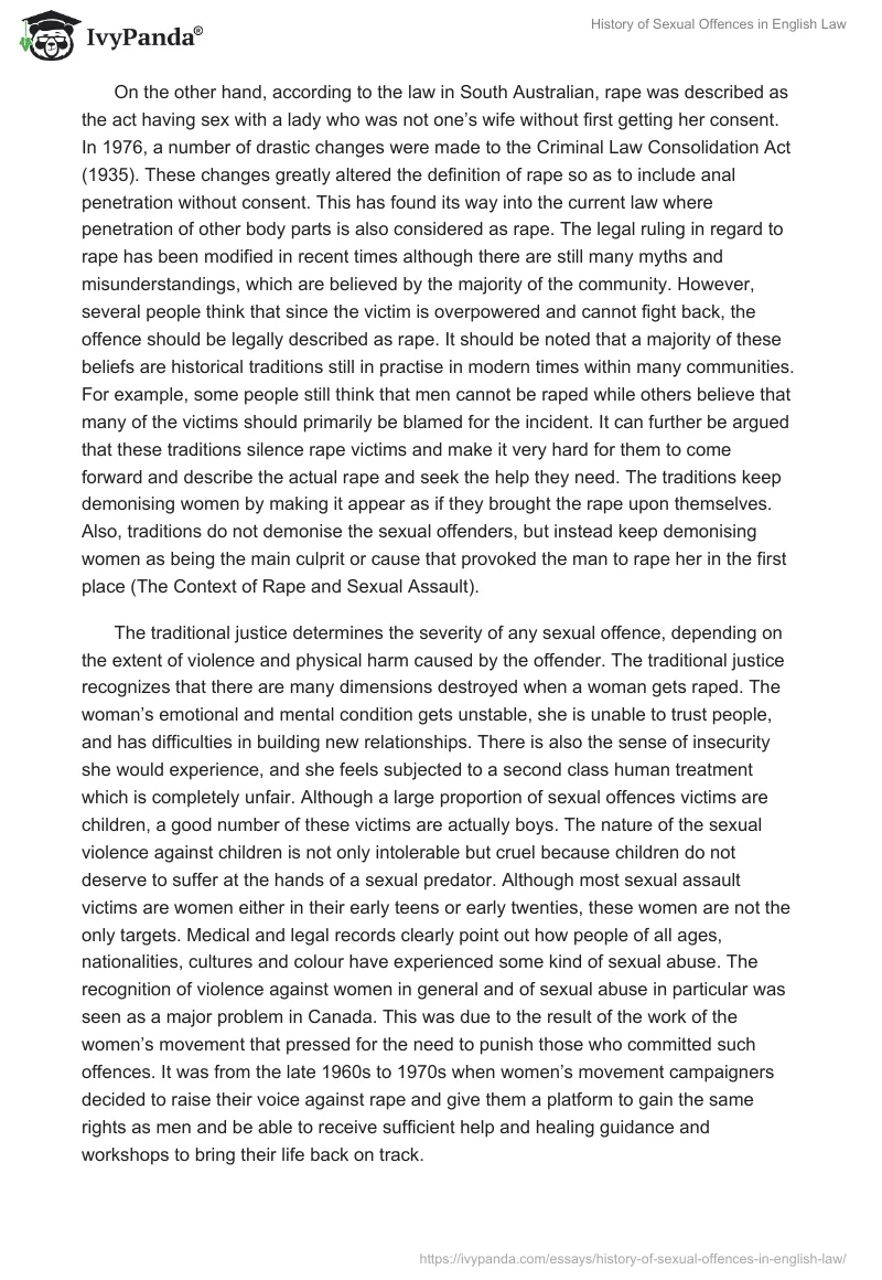History of Sexual Offences in English Law. Page 3