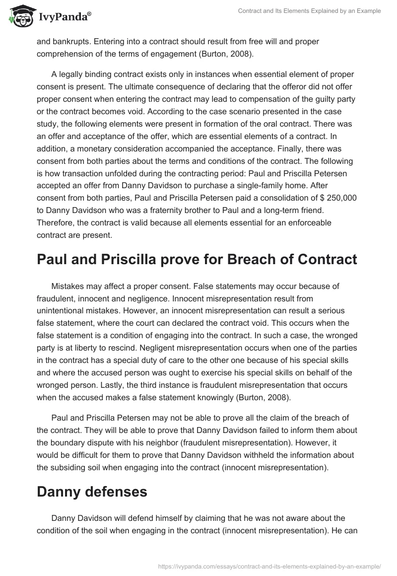 Contract and Its Elements Explained by an Example. Page 2
