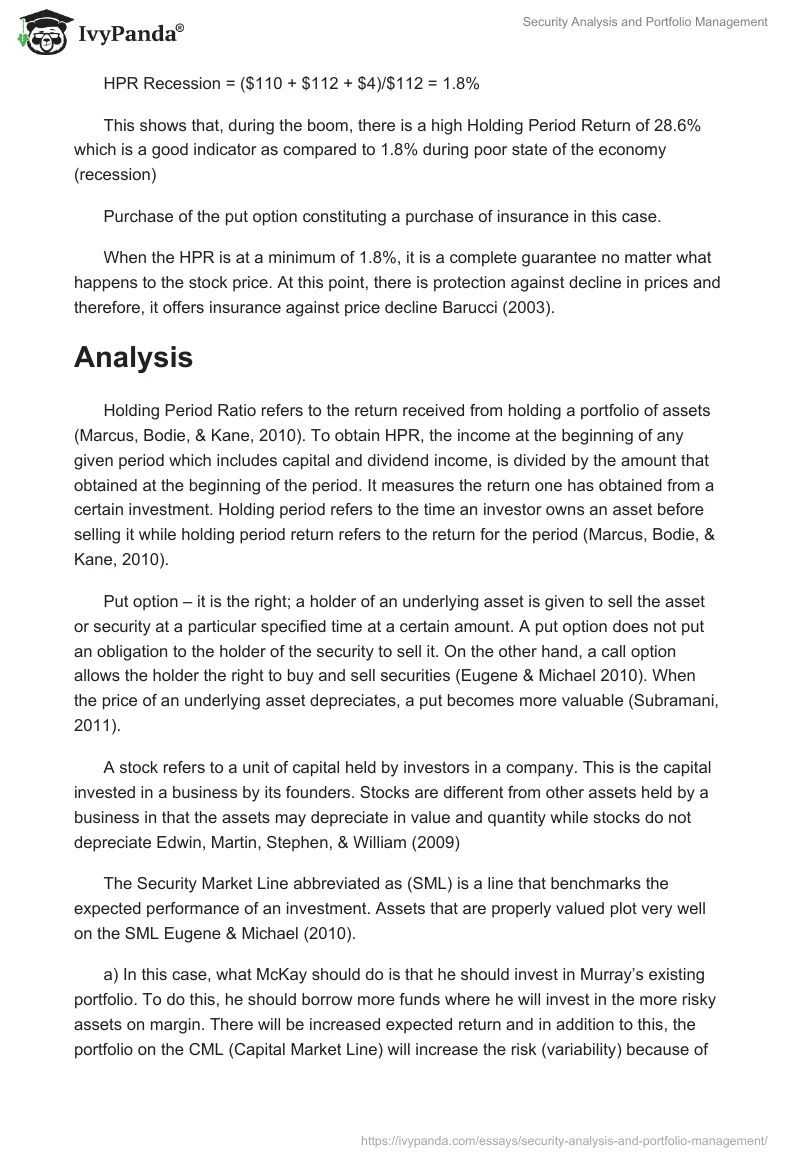 Security Analysis and Portfolio Management. Page 4