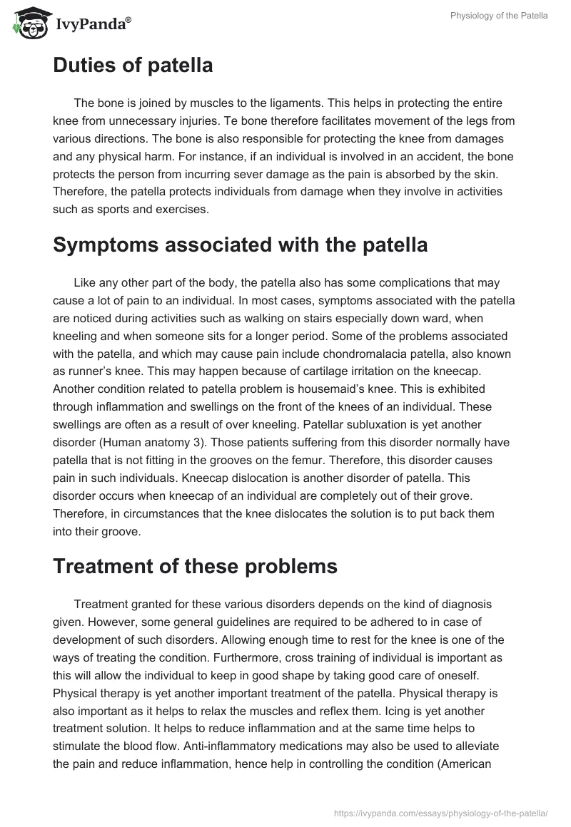 Physiology of the Patella. Page 3