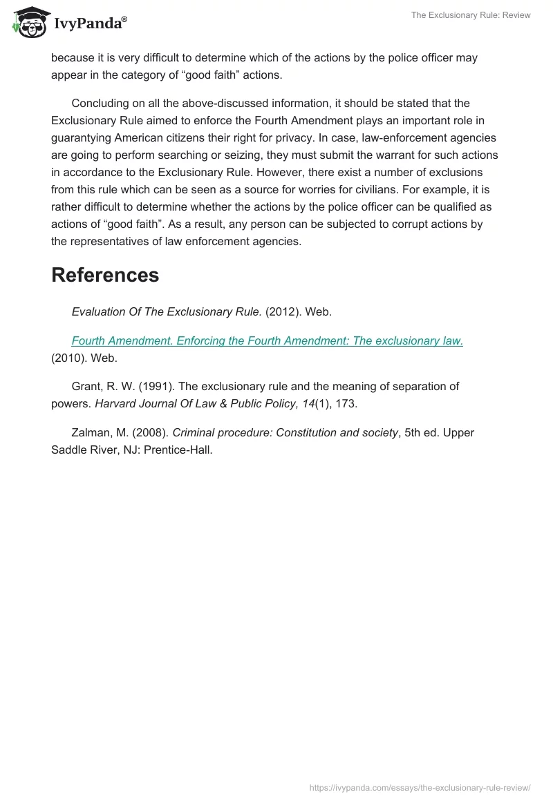 The Exclusionary Rule: Review. Page 3