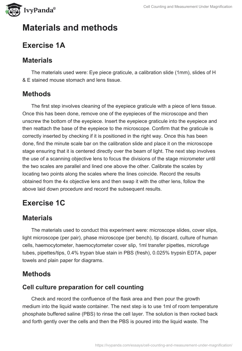 Cell Counting and Measurement Under Magnification. Page 2