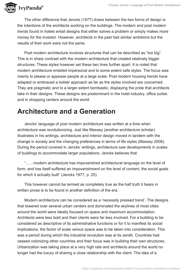 Charles Jencks: Language of Post Modern Architecture. Page 4