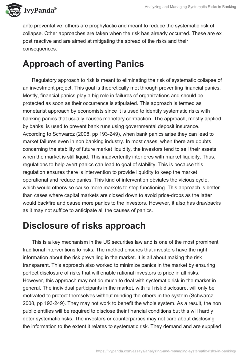 Analyzing and Managing Systematic Risks in Banking. Page 3