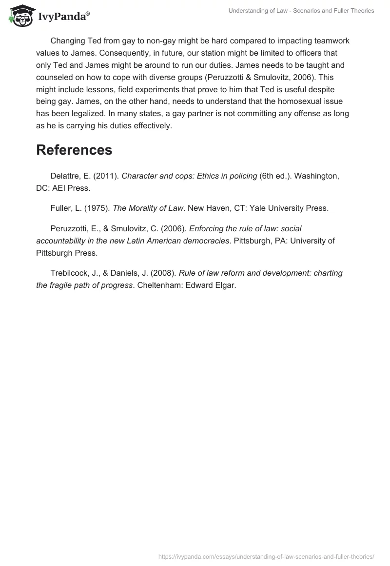 Understanding of Law - Scenarios and Fuller Theories. Page 3