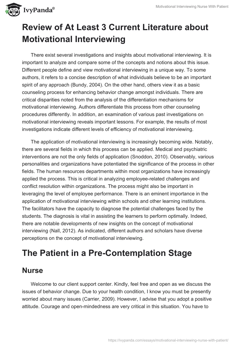 Motivational Interviewing Nurse With Patient. Page 2