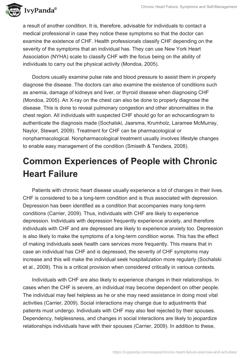 Chronic Heart Failure: Symptoms and Self-Management. Page 2