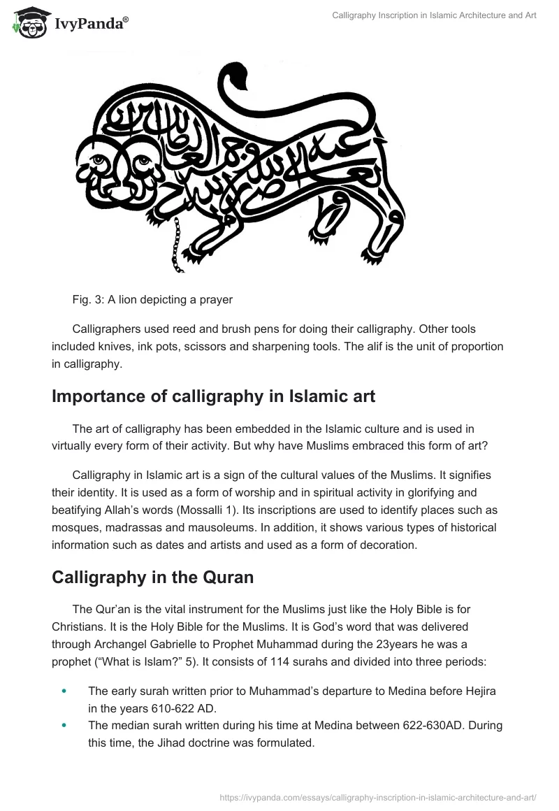 Calligraphy Inscription in Islamic Architecture and Art. Page 5