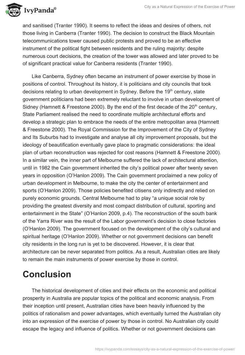 City as a Natural Expression of the Exercise of Power. Page 3