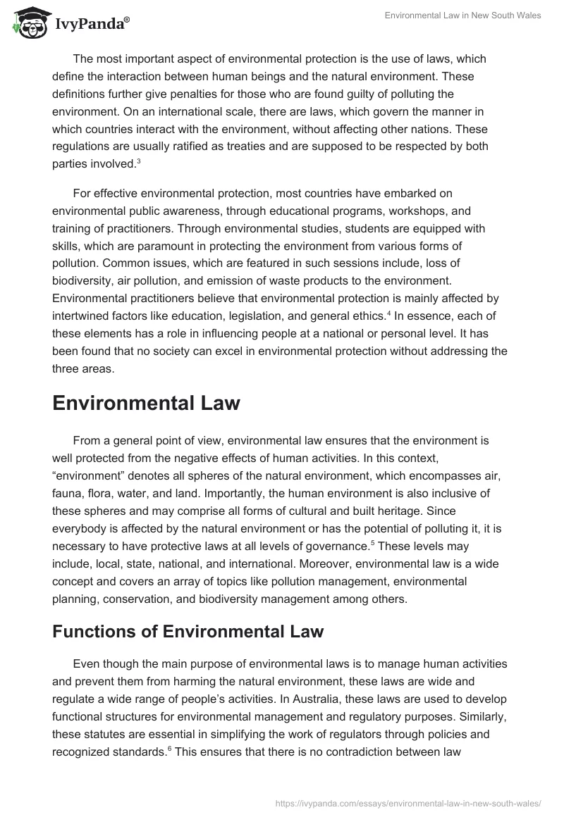 Environmental Law in New South Wales. Page 2