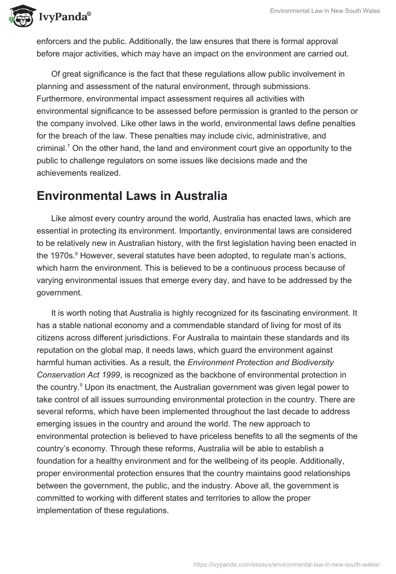 Environmental Law in New South Wales. Page 3