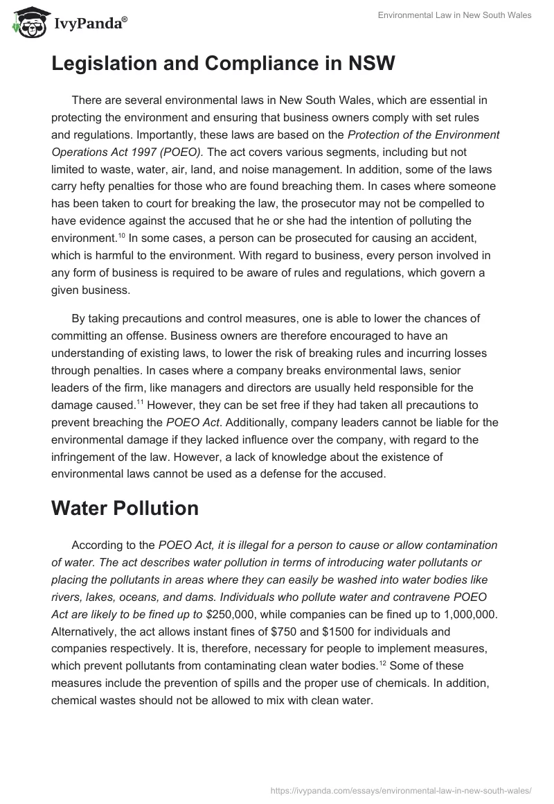 Environmental Law in New South Wales. Page 4