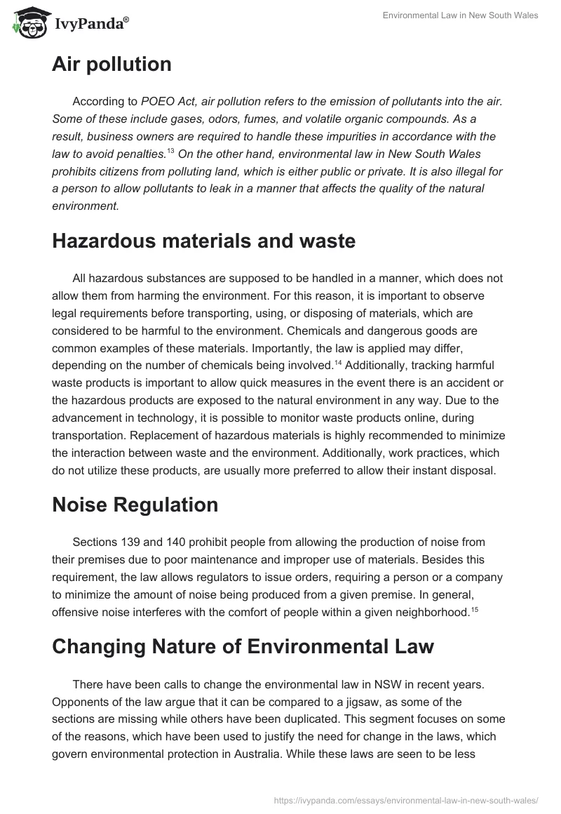 Environmental Law in New South Wales. Page 5