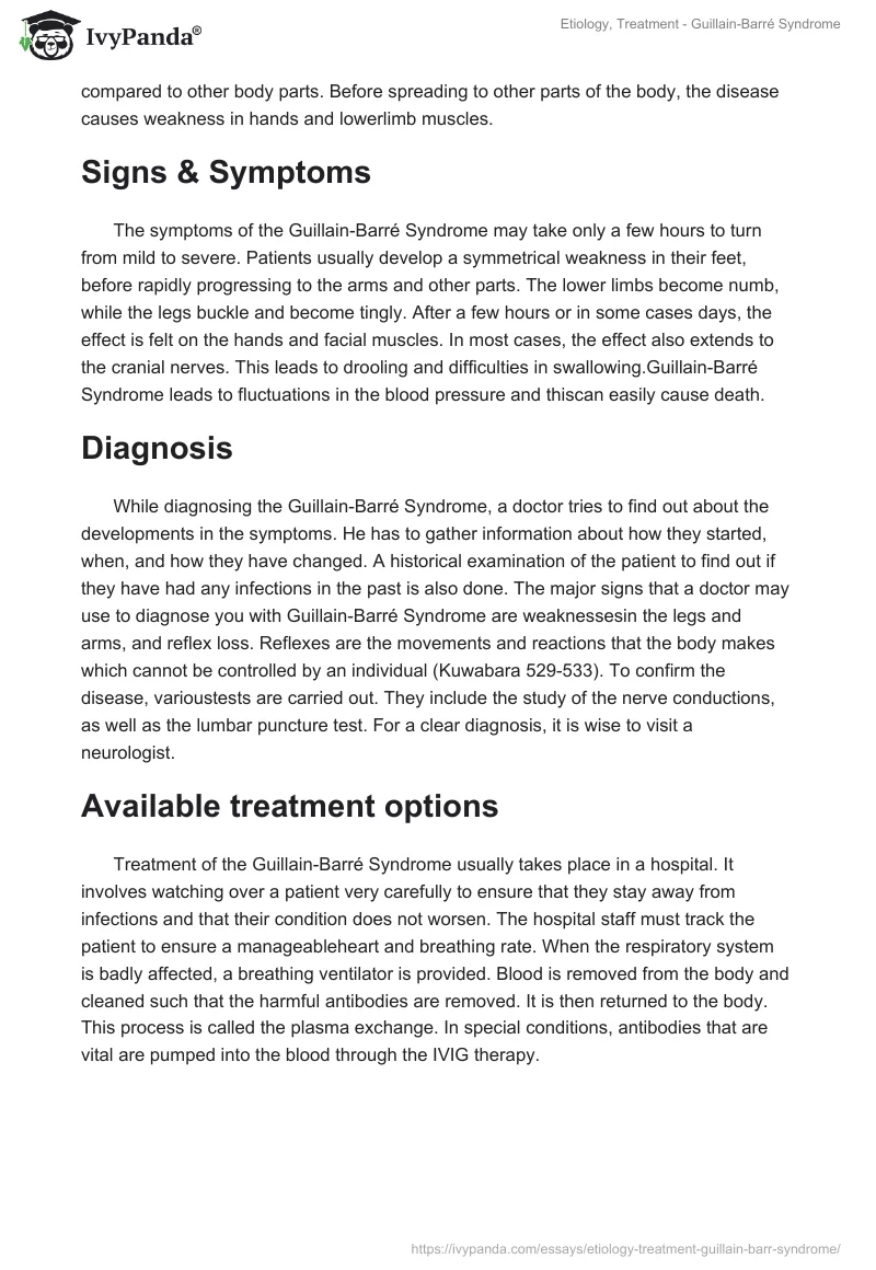 Etiology, Treatment - Guillain-Barré Syndrome. Page 2