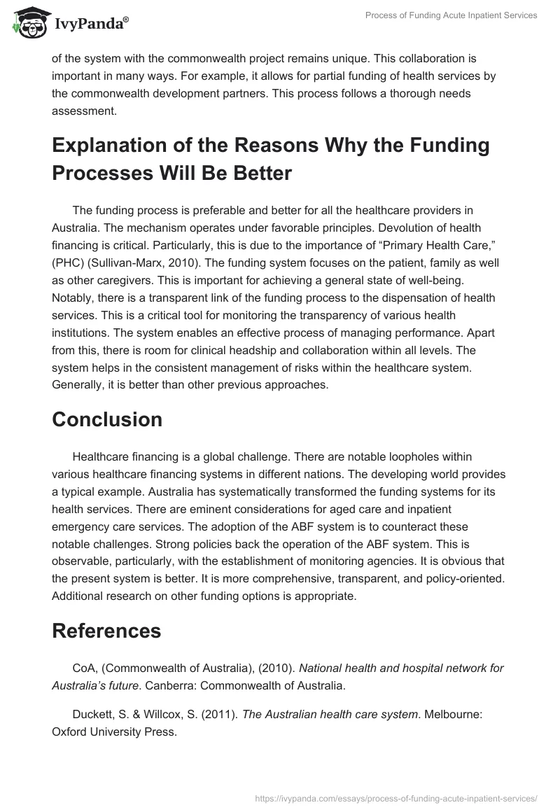 Process of Funding Acute Inpatient Services. Page 4