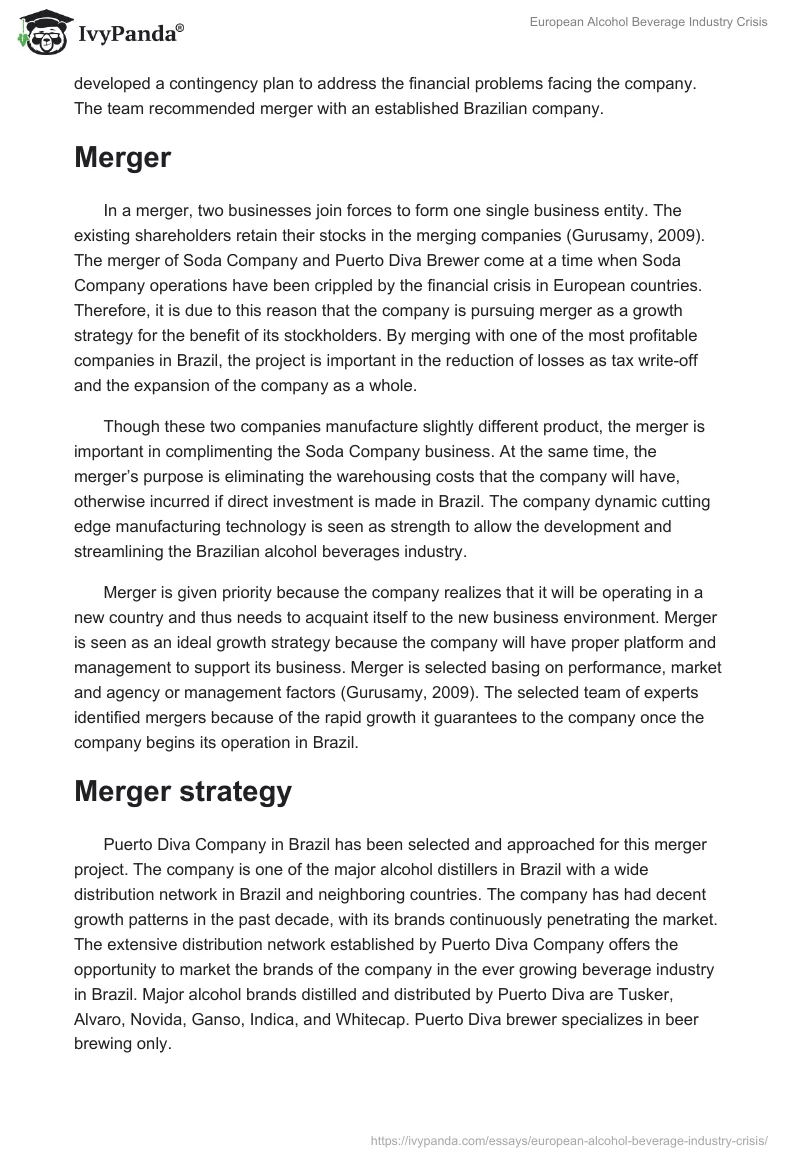 European Alcohol Beverage Industry Crisis. Page 3