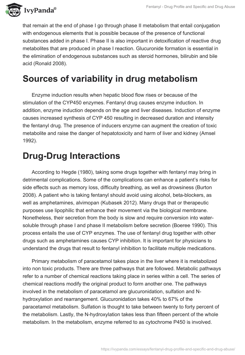 Fentanyl - Drug Profile and Specific and Drug Abuse. Page 4