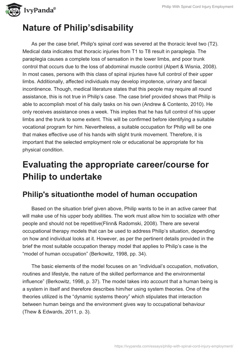 Philip With Spinal Cord Injury Employment. Page 2