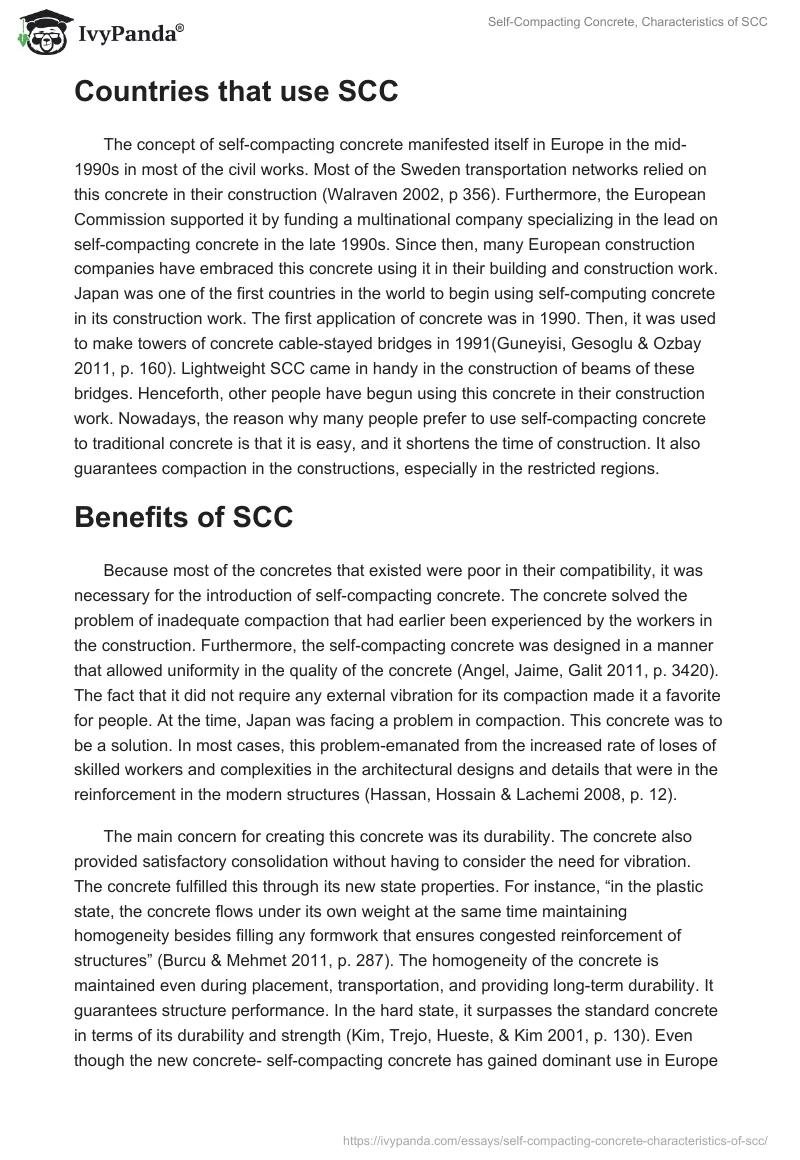 Self-Compacting Concrete, Characteristics of SCC. Page 2