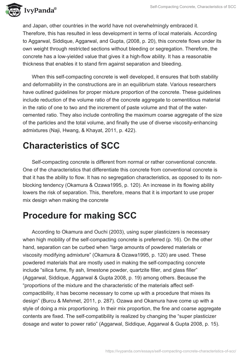 Self-Compacting Concrete, Characteristics of SCC. Page 3