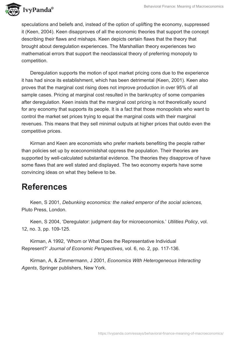 Behavioral Finance: Meaning of Macroeconomics. Page 2