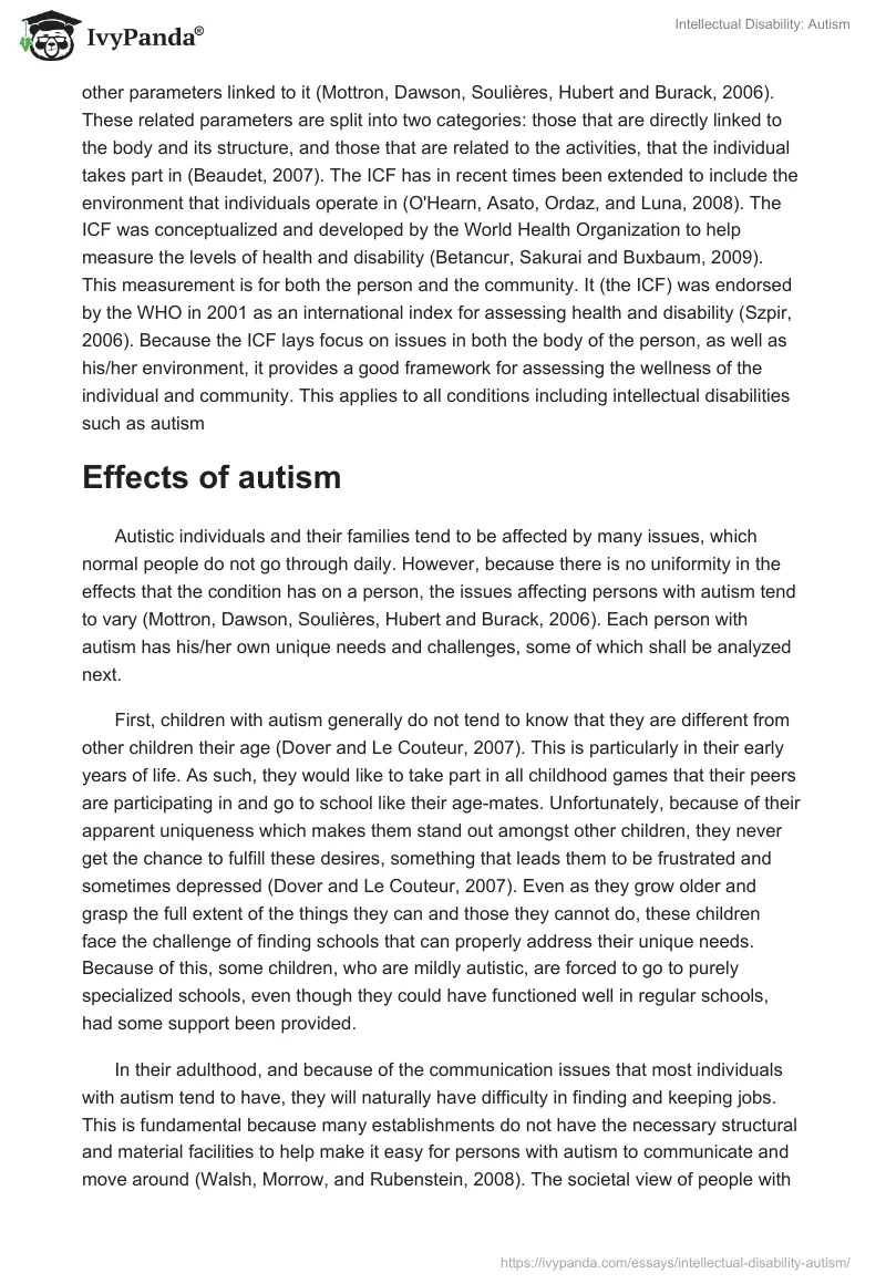 Intellectual Disability: Autism. Page 2