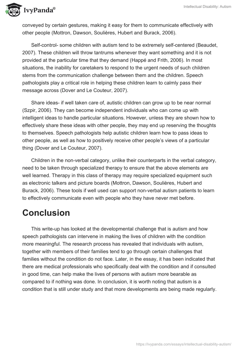Intellectual Disability: Autism. Page 5