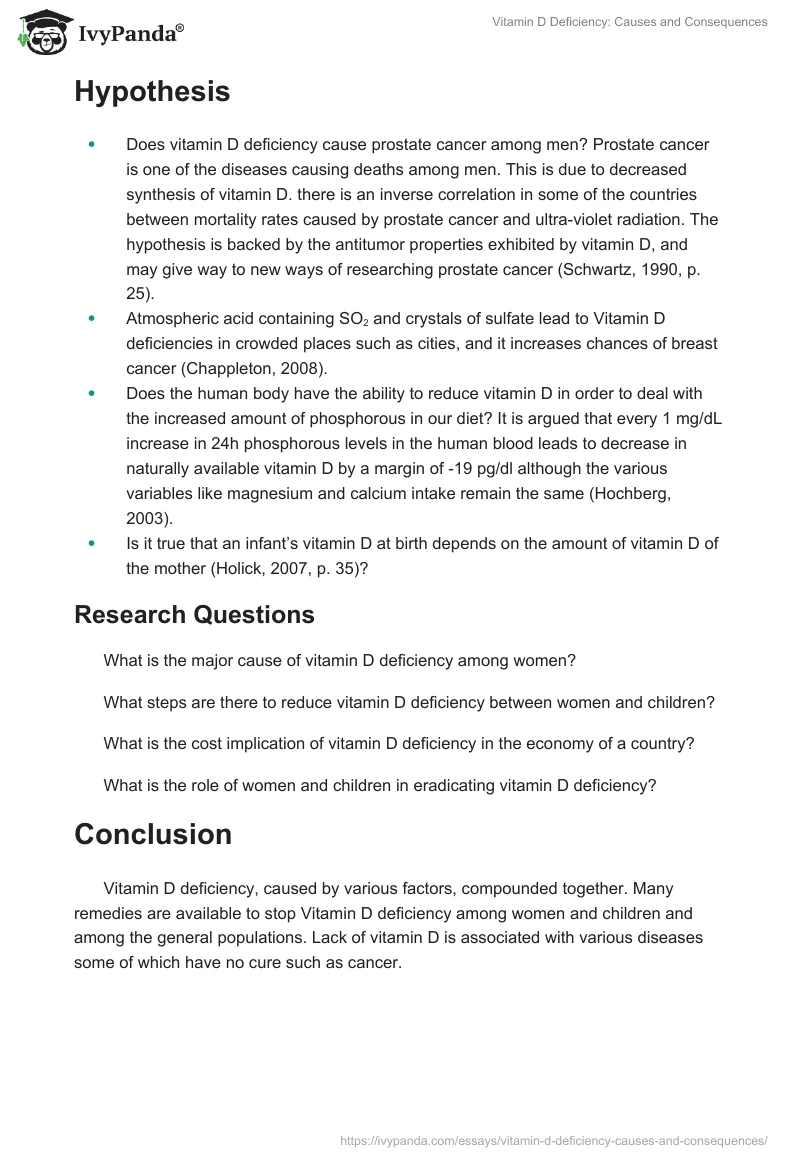 Vitamin D Deficiency: Causes and Consequences. Page 2